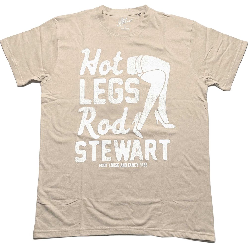 Rod Stewart - Hot Legs Mens Tshirt - Beige
